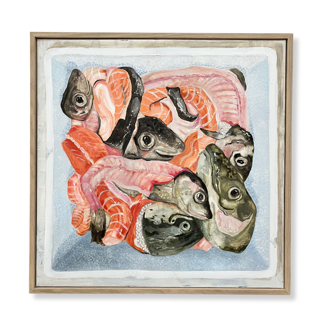 drawn fish boxes River Tuna Yellow Box Fish Stock Illustration
