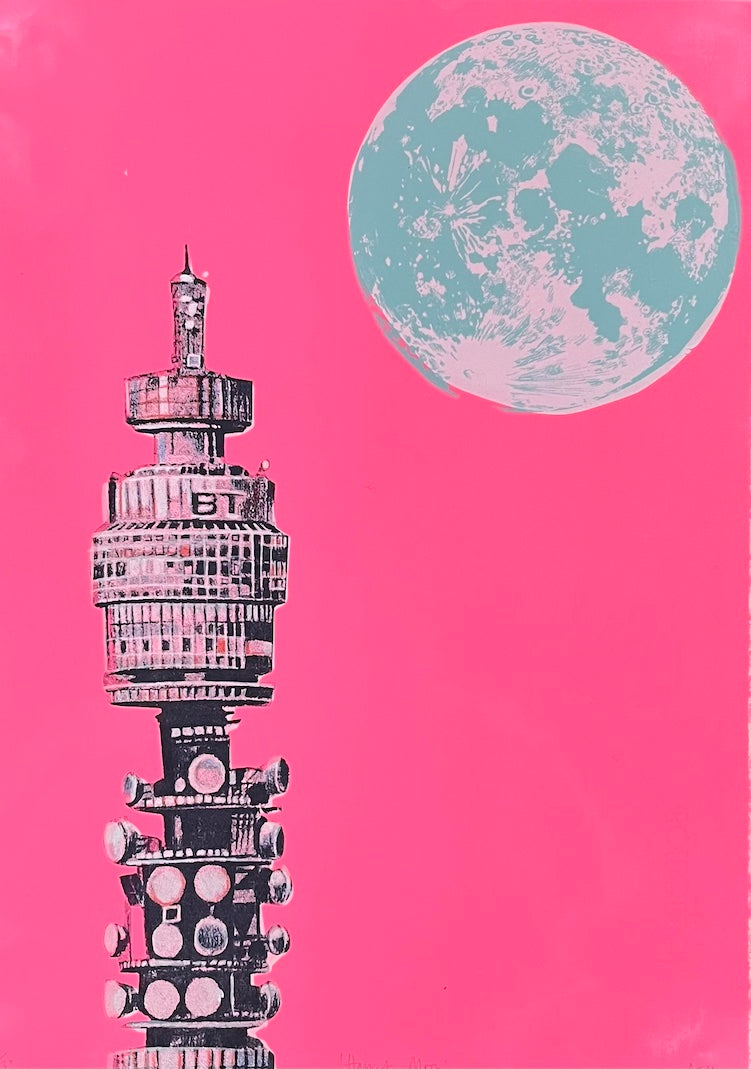 Anna Marrow 'Harvest Moon' | Playful limited edition screen print by Anna Marrow ...