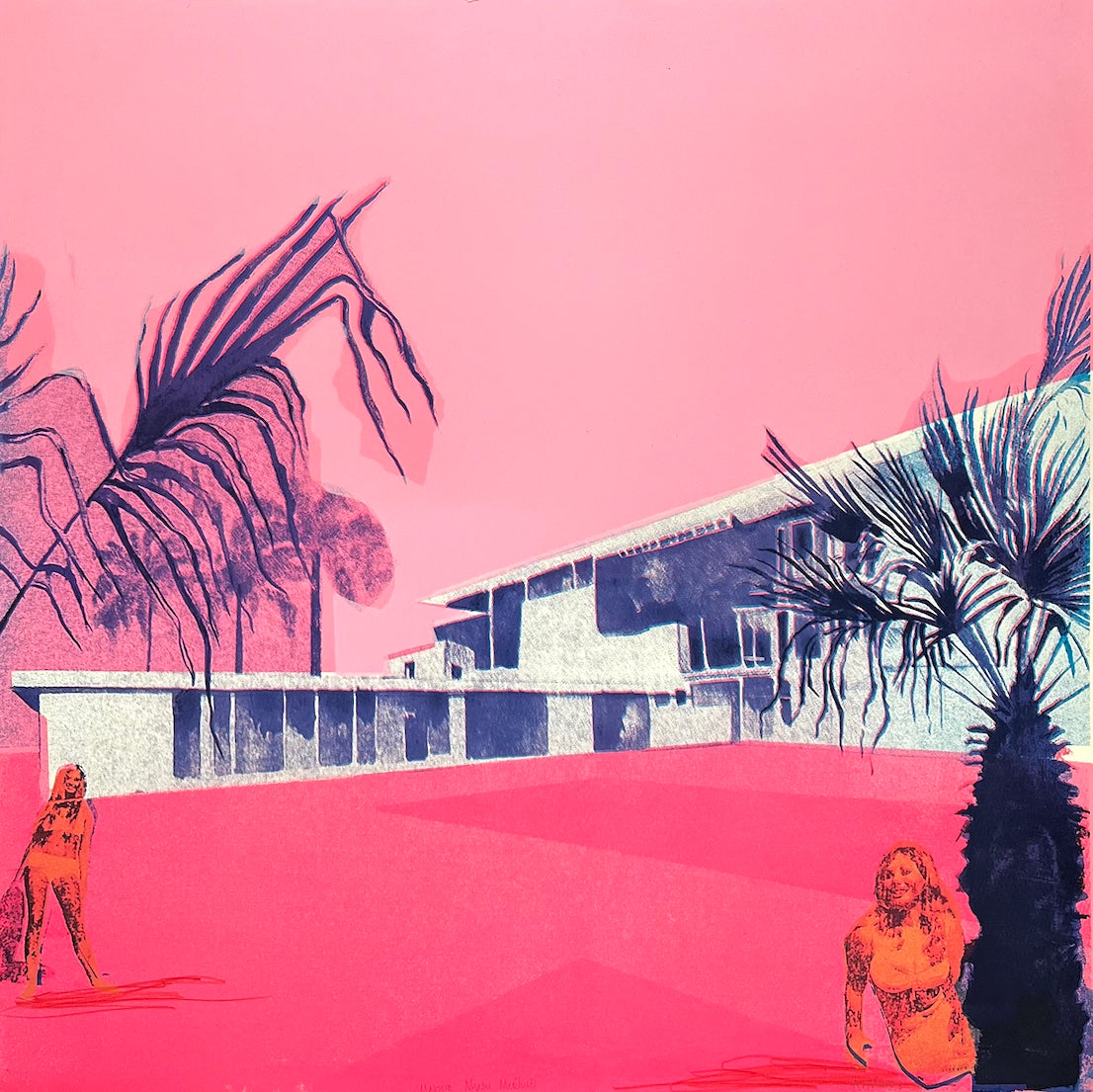 'Massive Miami Mischief' | Playful screen print by Anna Marrow ...