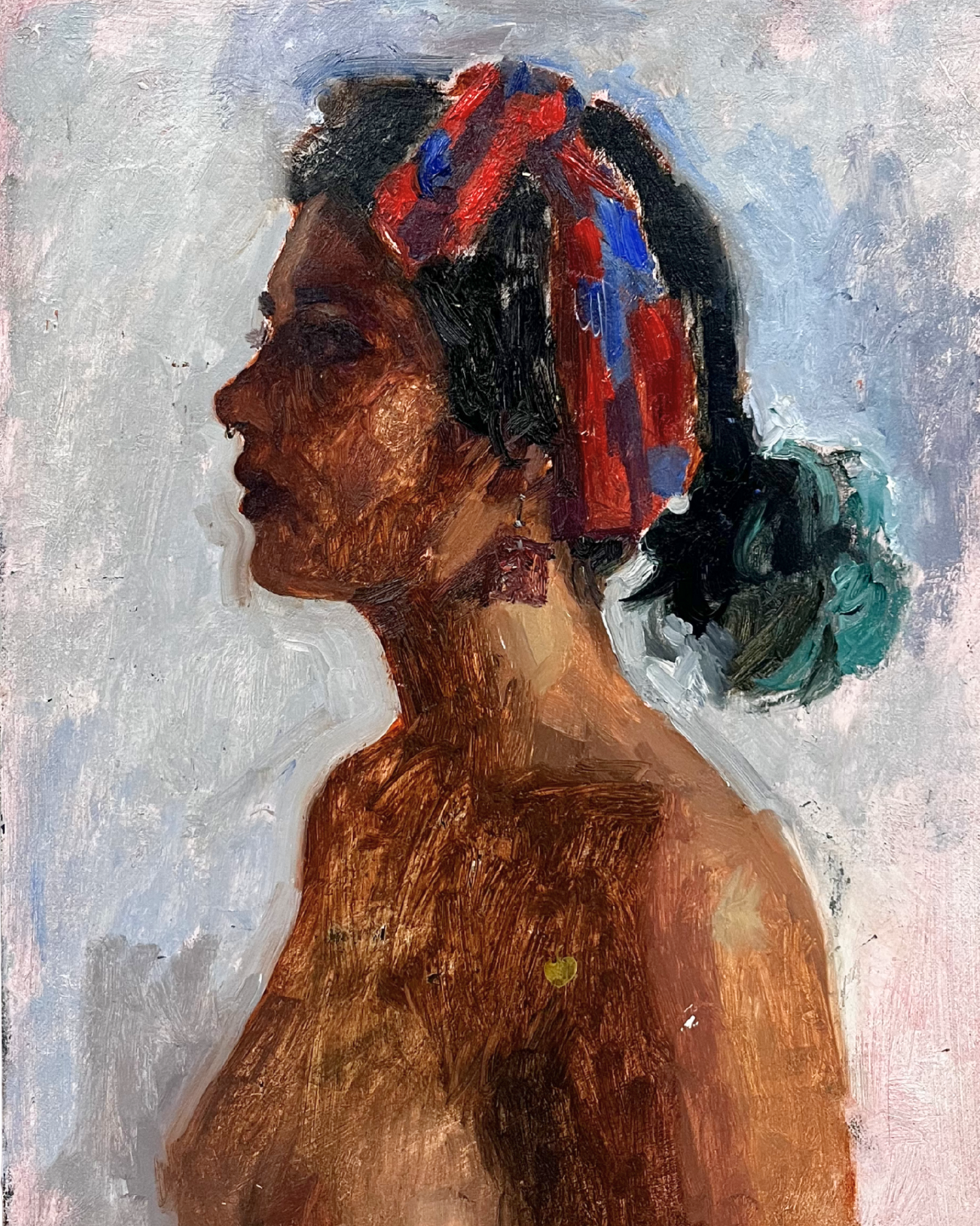 Ignes with Red Head Scarf