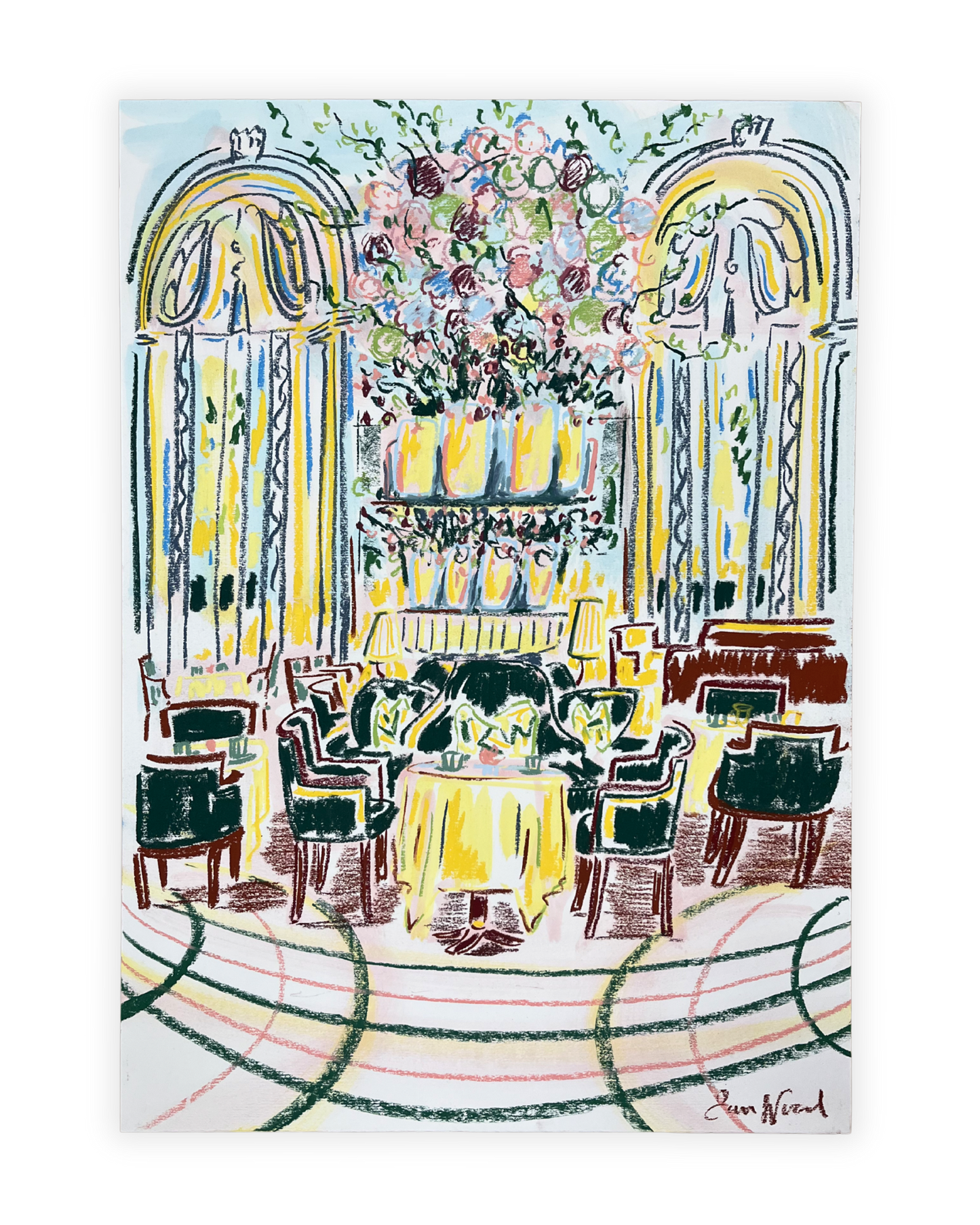 Flowers in the Foyer - Claridges