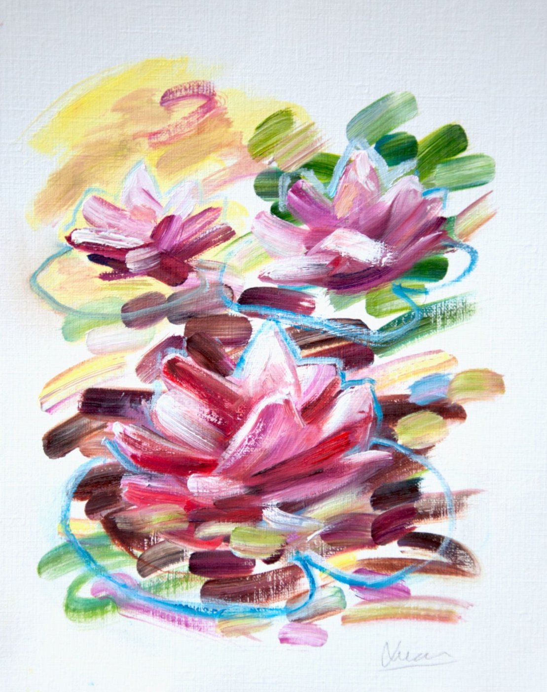 Three Pink Lillies